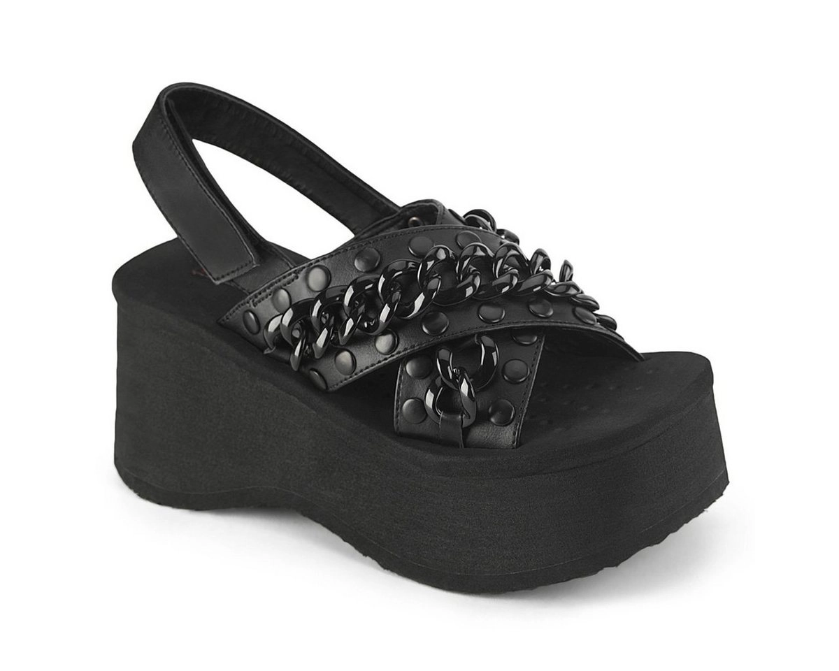 Demonia »FUNN-12 Plateau Sandale - Schwarz mit Steinchen Demonia« High-Heel-Pumps