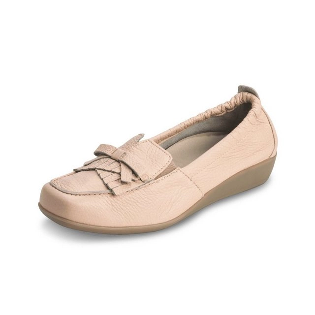 vitaform »Damen Mokassins Hirschleder« Mokassin Damen Leder Slipper im Lack Look - Damen Halbschuh Leder Sommer - Slip on Damen Schuhe für bequemes tragen - Sommerschuhe Damen offen in verschiedenen Farben und Größen