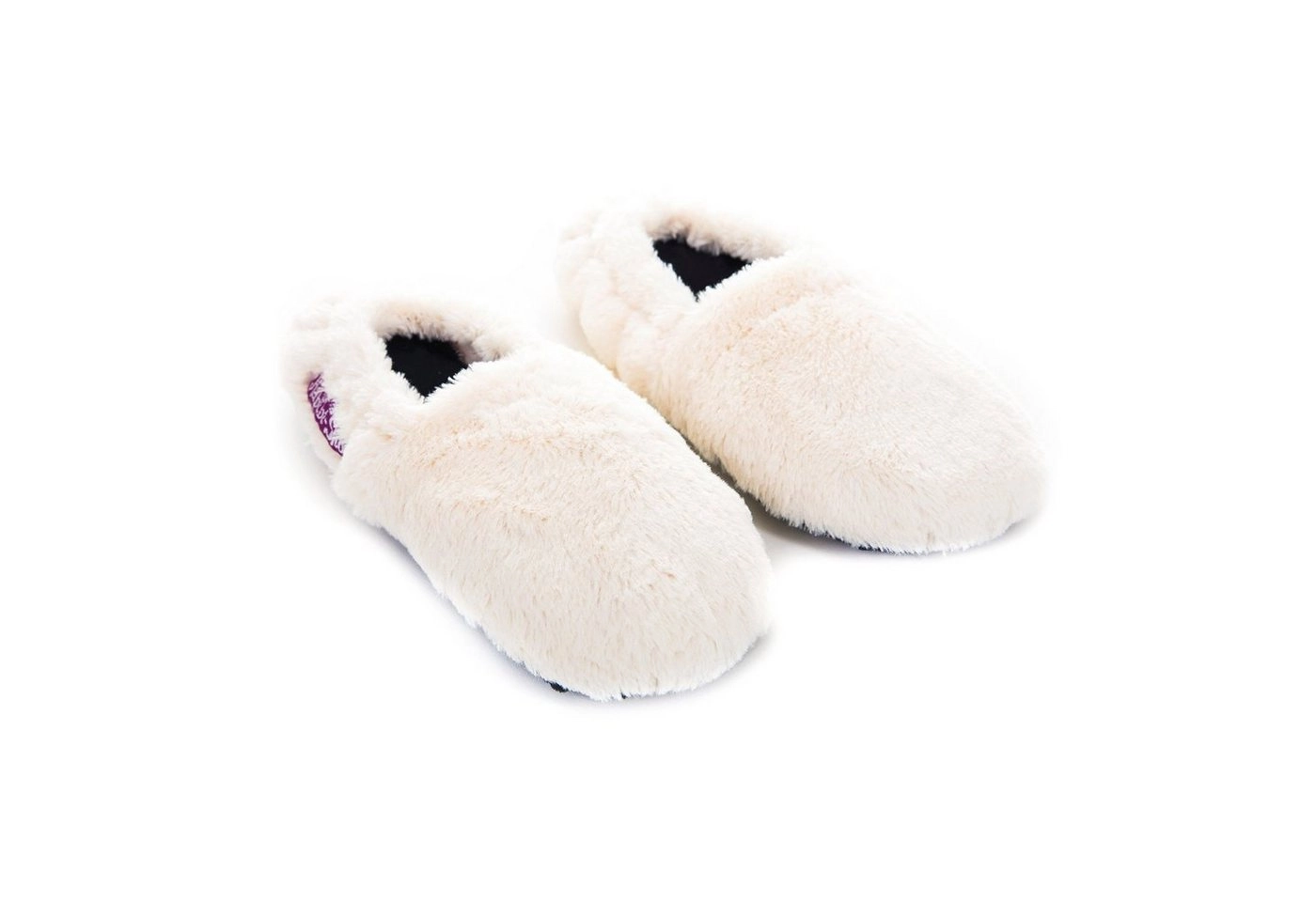 Habibi Plush »Habibi Wärmeschuhe Slippers Hausschuhe Wärmepantoffeln creme Größe M (37-40) für Mikrowelle und Backofen« Hüttenschuhe (1 Paar Wärme-Hausschuhe, Wärmeschuhe creme)