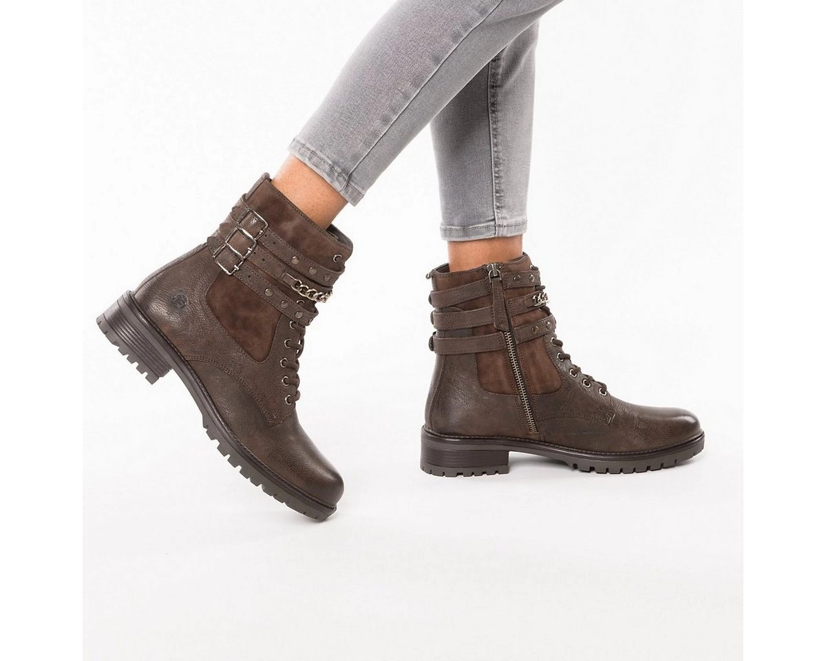JOLANA & FENENA »J&F Schnürstiefeletten mit Riemchendetails« Schnürstiefelette