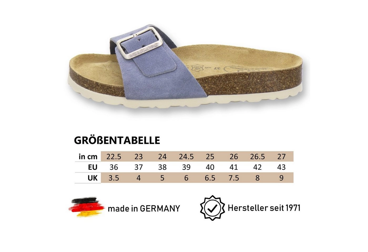 AFS-Schuhe »2112« Pantolette sommerliche Pantoletten für Damen aus Leder, Made in Germany