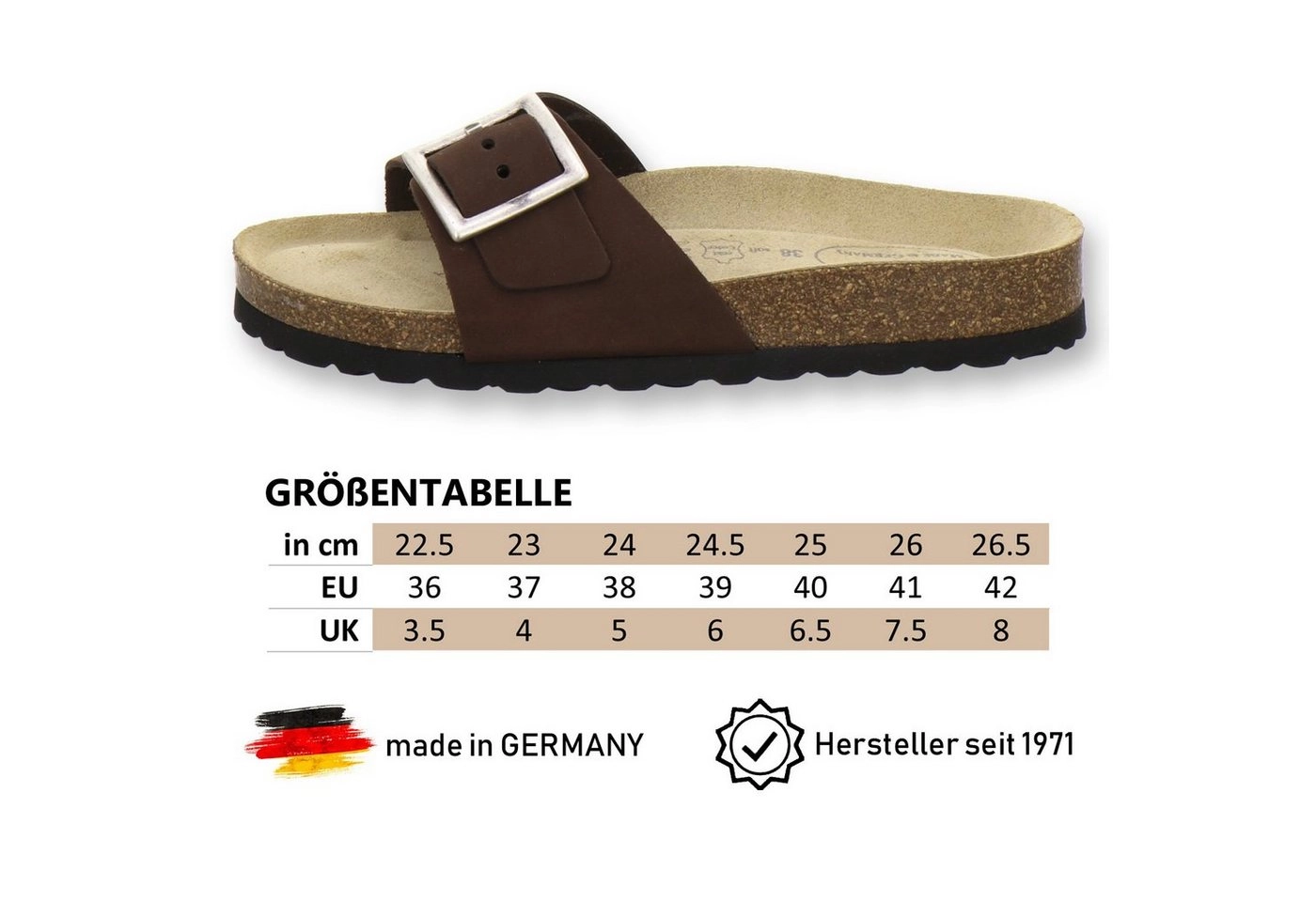 AFS-Schuhe »2112« Pantolette sommerliche Pantoletten für Damen aus Leder, Made in Germany