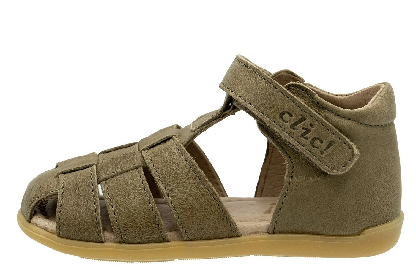 Clic »Clic Sandalen Lauflernschuhe Kleinkind Leder Braun-Grün 9737« Sandalette