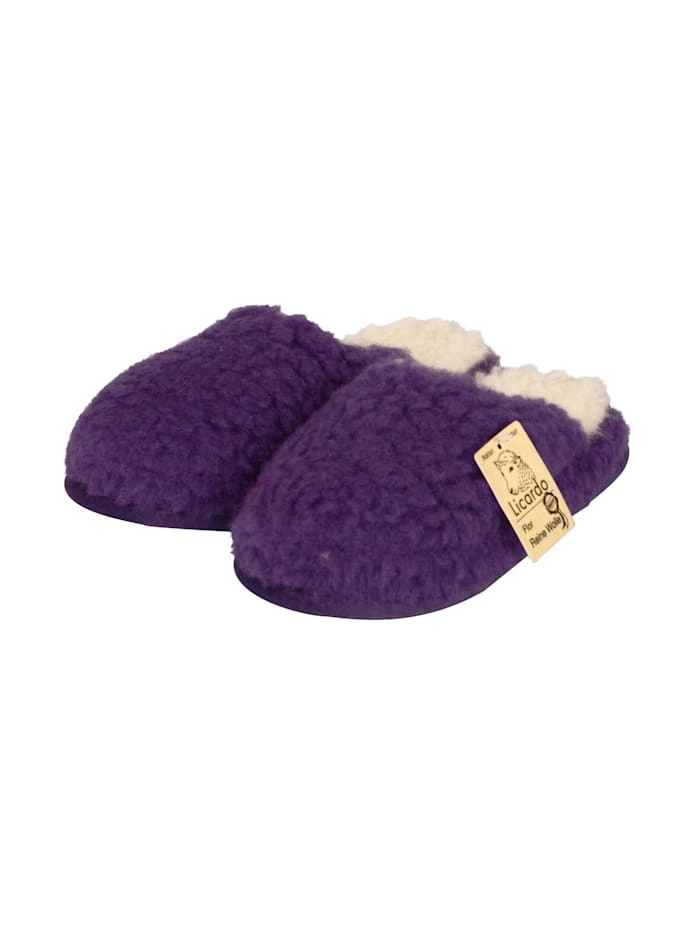 Licardo »Hausschuhe Wellness-Pantoffel Wolle lila« Hausschuh