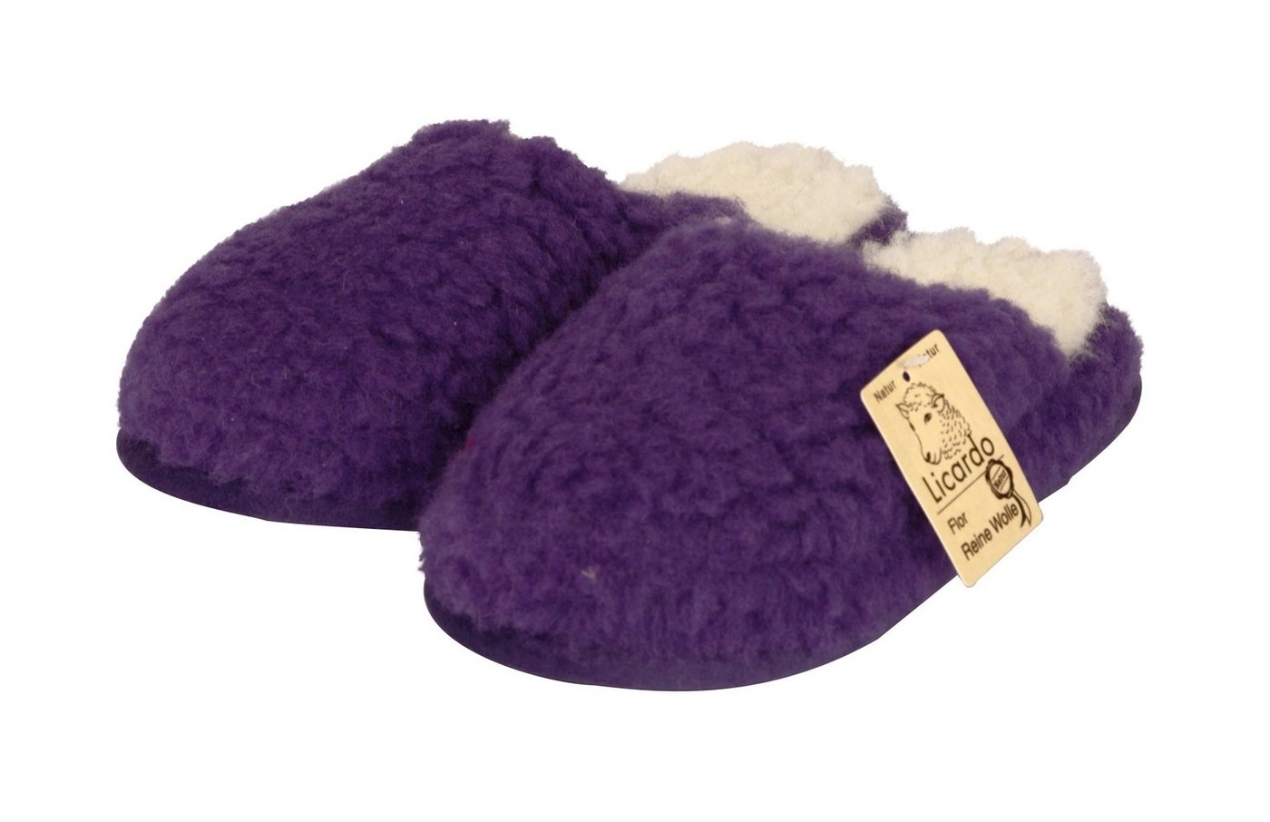 Licardo »Hausschuhe Wellness-Pantoffel Wolle lila« Hausschuh