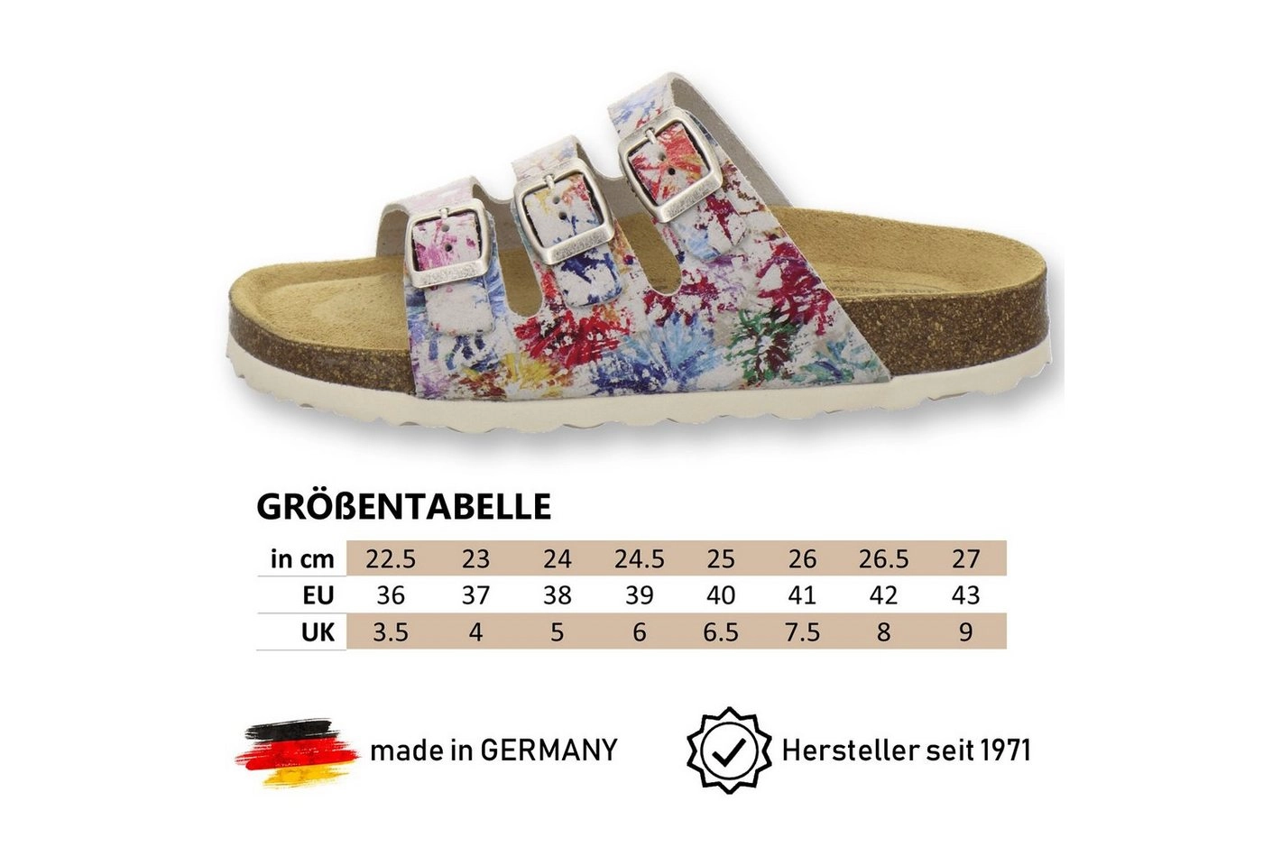 AFS-Schuhe »2133« Pantolette für Damen aus Leder mit Fußbett, Made in Germany