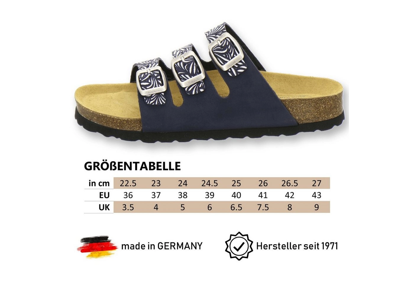 AFS-Schuhe »2133« Pantolette für Damen aus Leder mit Fußbett, Made in Germany