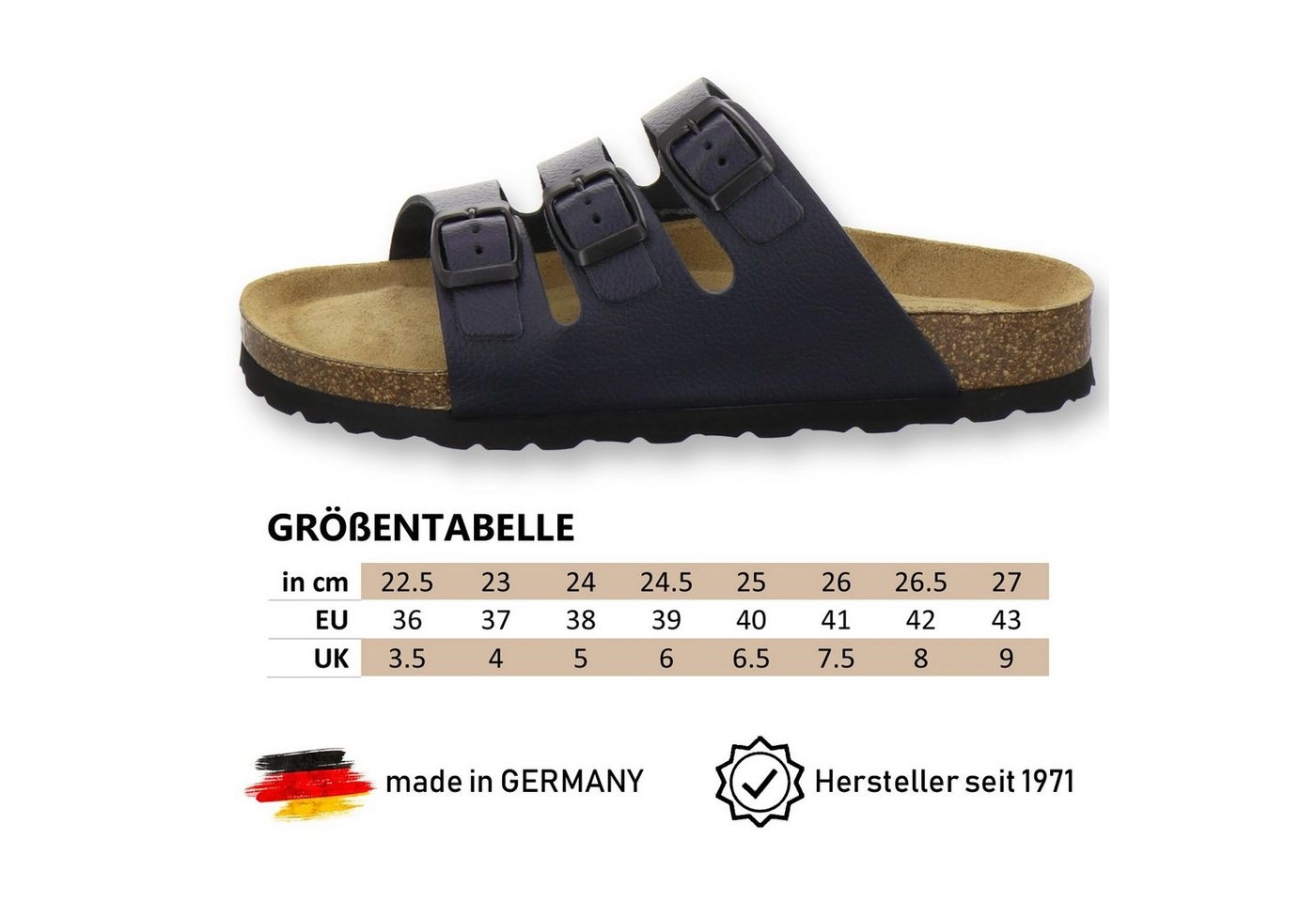 AFS-Schuhe »2133« Pantolette für Damen aus Leder mit Fußbett, Made in Germany