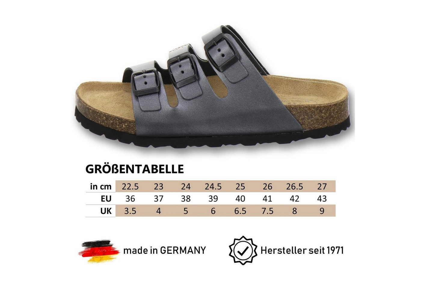 AFS-Schuhe »2133« Pantolette für Damen aus Leder mit Fußbett, Made in Germany