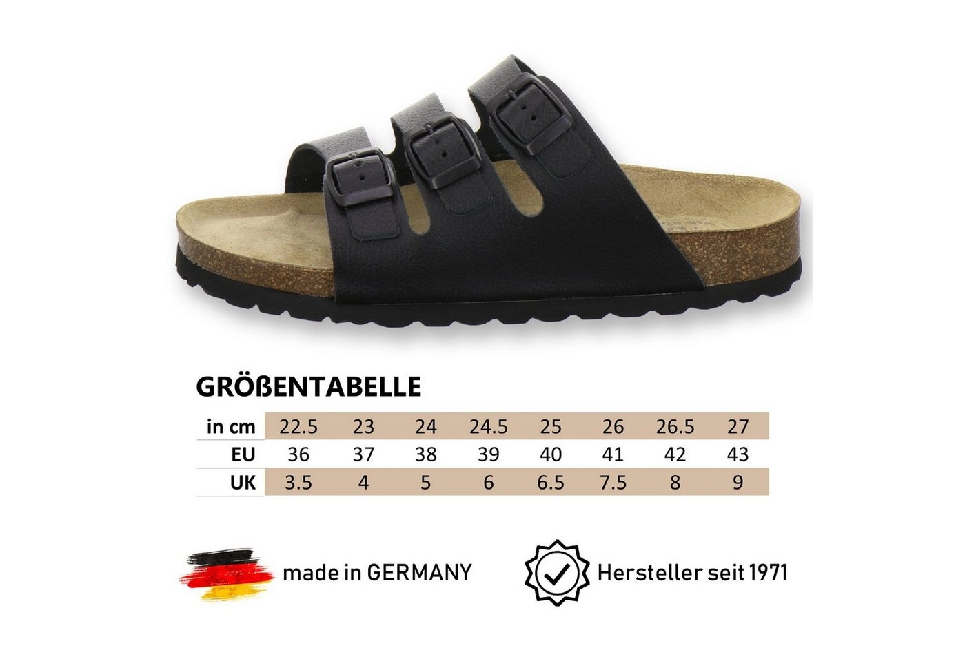 AFS-Schuhe »2133« Pantolette für Damen aus Leder mit Fußbett, Made in Germany