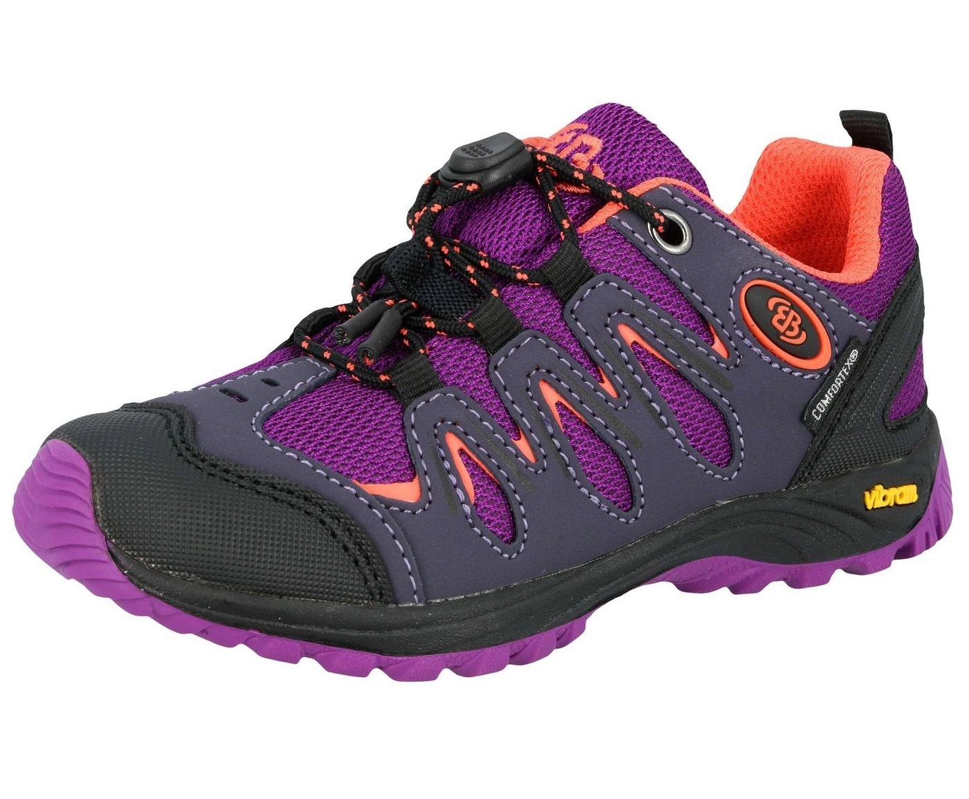 BRÜTTING »Brütting Kinder Outdoor- und Freizeitschuh Expedition Kids 421126 LILA/SCHWARZ/LACHS« Sneaker