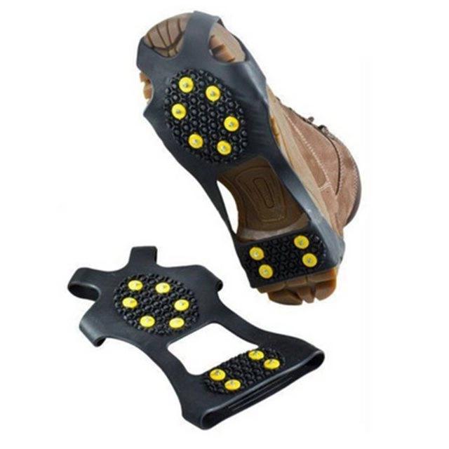 Jormftte »1 Paar Traction Stolen Anti Slip 10-Stud Steigeisen Slip-on Stretch Scheme für Winter Outdoor Sports Klettern« Kletterschuh
