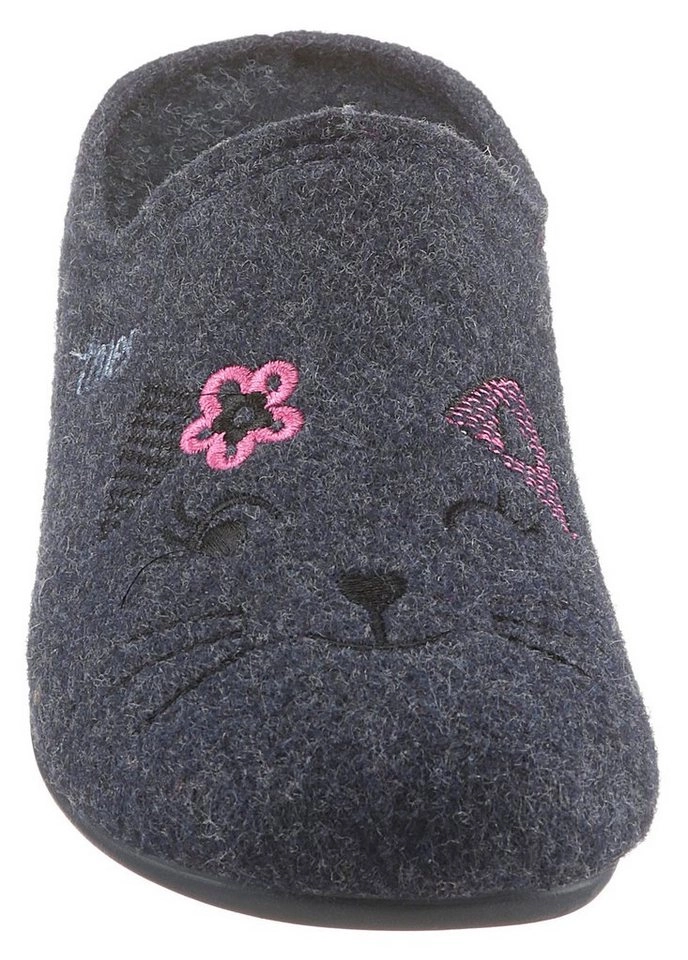 thies Pantoffel mit Kätzchen-Motiv