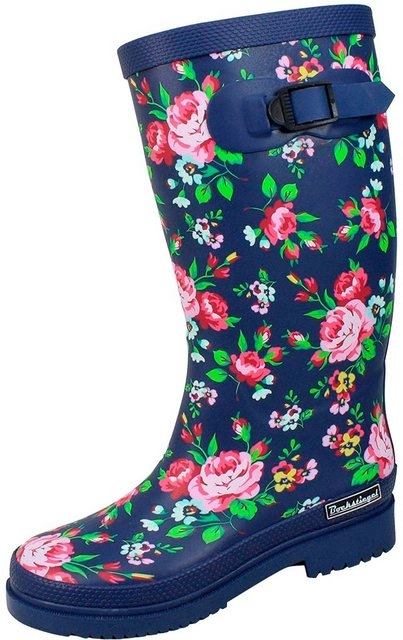 SALIHA »Damen Regenstiefel Julia dk-blau/multi« Gummistiefel