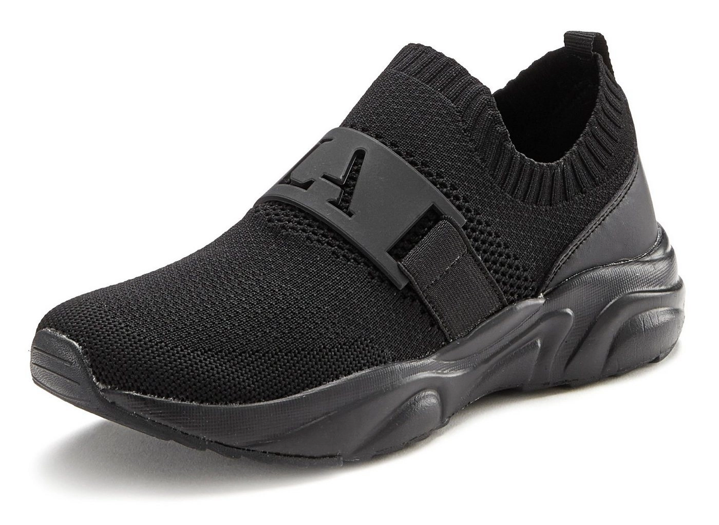 LASCANA ACTIVE Slip-On Sneaker mit dekorativem Band und Chunky Sohle VEGAN