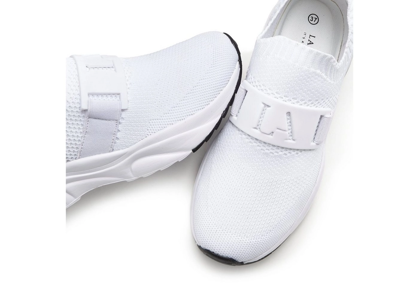 LASCANA ACTIVE Slip-On Sneaker mit dekorativem Band und Chunky Sohle VEGAN