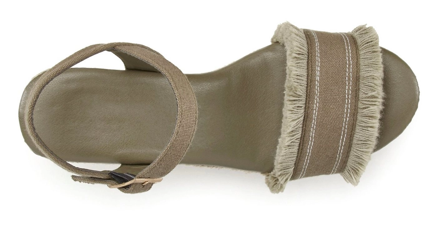 Vivance Sandalette mit Keilabsatz in Bast-Optik VEGAN