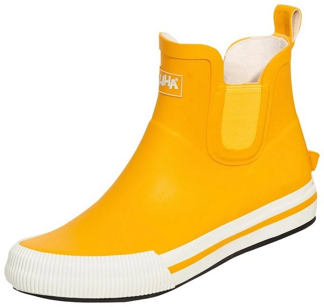 SALIHA »Damen-Halbstiefel Momo gelb/weiß« Gummistiefel