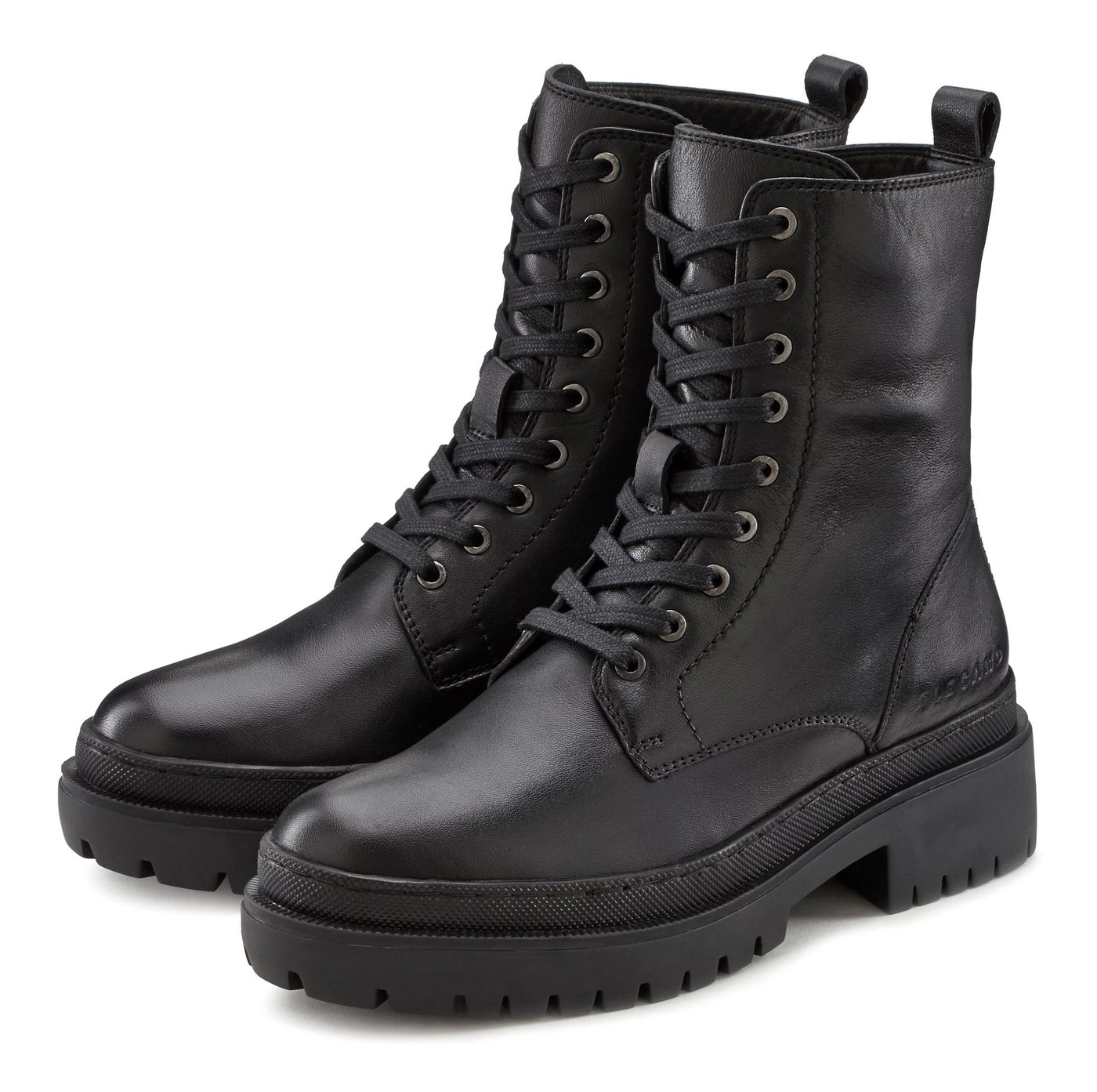 Elbsand Stiefelette zum Schnüren aus weichem Leder mit modischer Profilsohle
