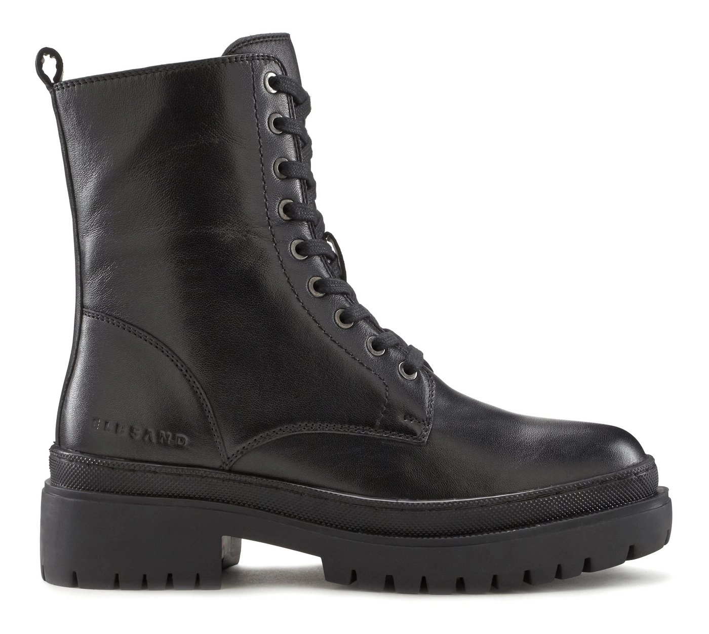 Elbsand Stiefelette zum Schnüren aus weichem Leder mit modischer Profilsohle