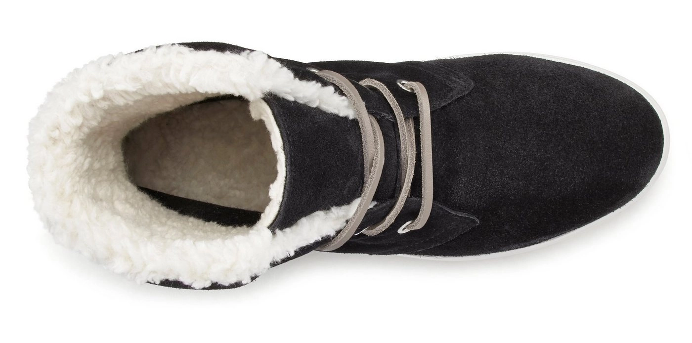 Elbsand Stiefelette Winterboots zum Schnüren aus softem Leder mit kuscheligem Warmfutter
