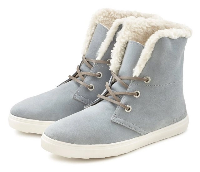 Elbsand Stiefelette Winterboots zum Schnüren aus softem Leder mit kuscheligem Warmfutter
