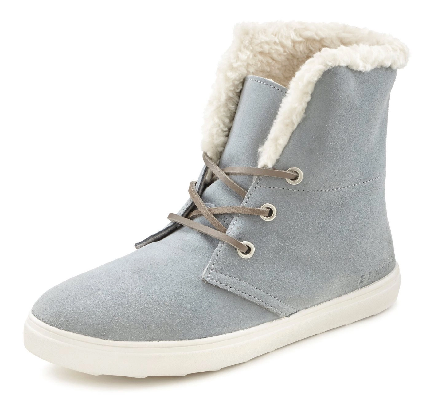 Elbsand Stiefelette Winterboots zum Schnüren aus softem Leder mit kuscheligem Warmfutter