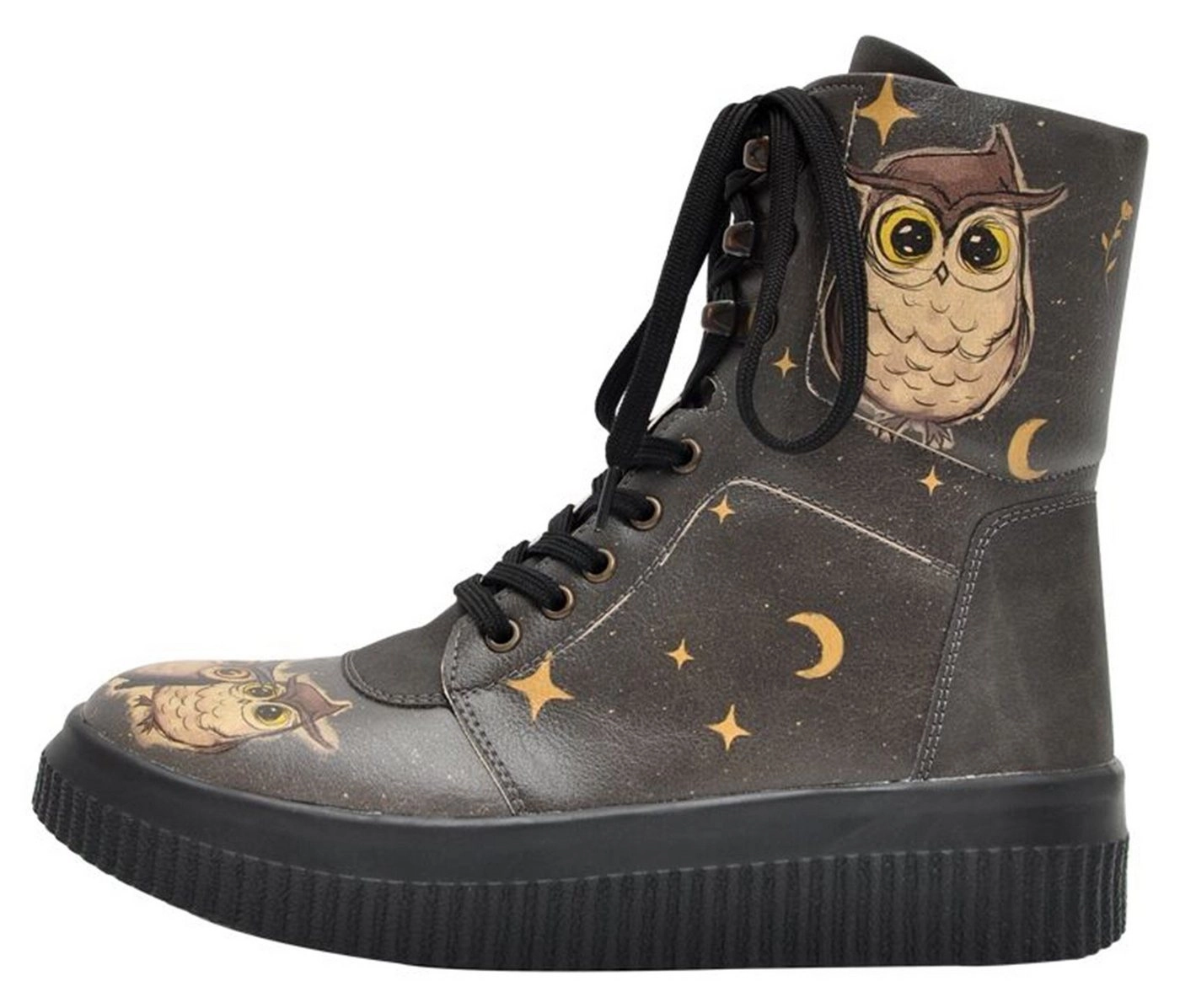 DOGO »Future Boots Owl Family« Schnürboots mit hübschen Eulen-Motiv