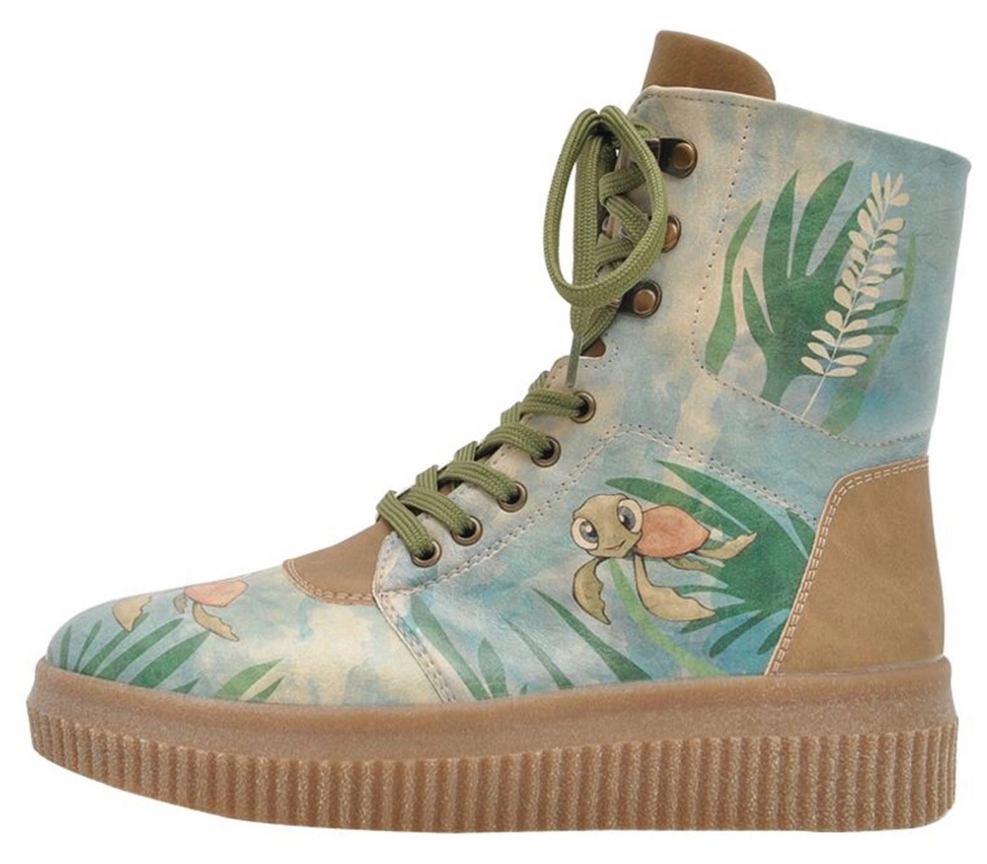 DOGO »Future Boots Hey Dude« Schnürboots mit witzigem Schildkröten-Print