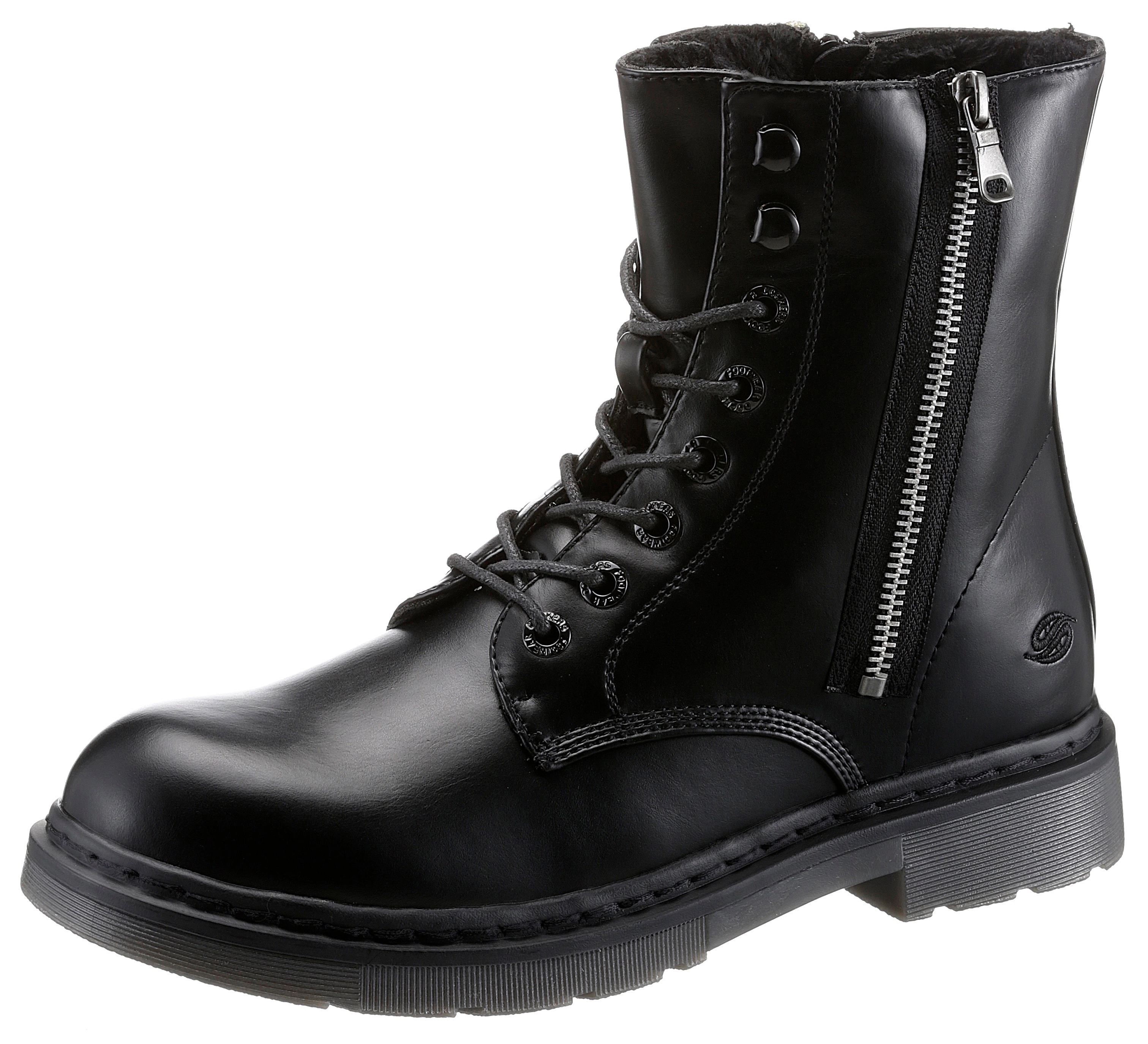 Dockers by Gerli Schnürboots mit Zier-Reißverschluss außen