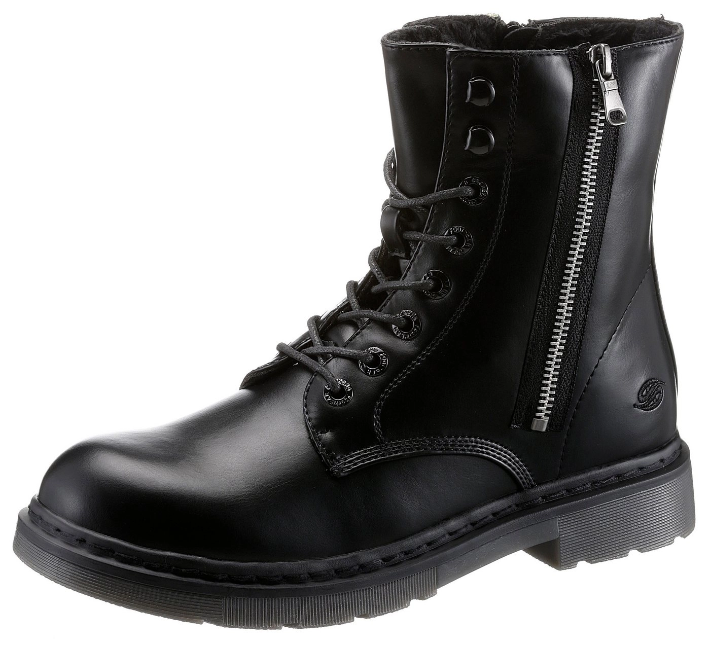 Dockers by Gerli Schnürboots mit Zier-Reißverschluss außen