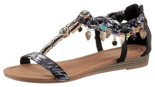 CITY WALK Sandalette mit modischer Schmuckapplikation, Peta approved vegan