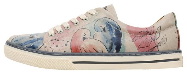 DOGO »A Pair of Doves, vegan« Schnürschuh mit buntem Print