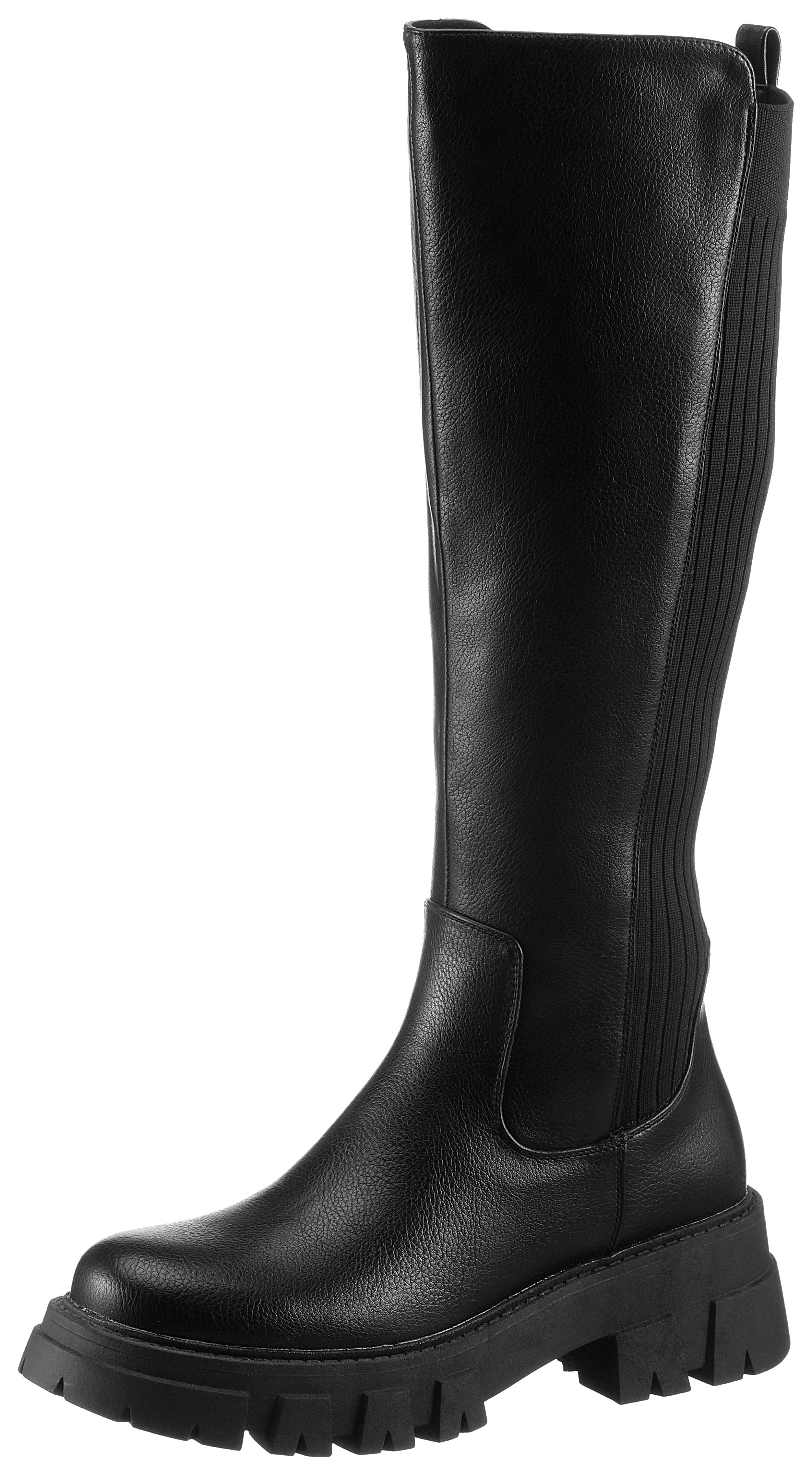 CITY WALK Stiefel mit Stretcheinsatz in Strick-Optik
