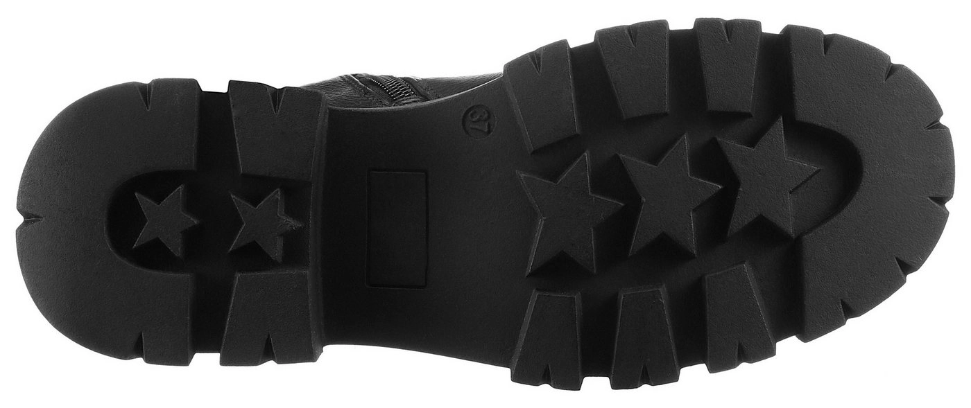 CITY WALK Stiefel mit Stretcheinsatz in Strick-Optik