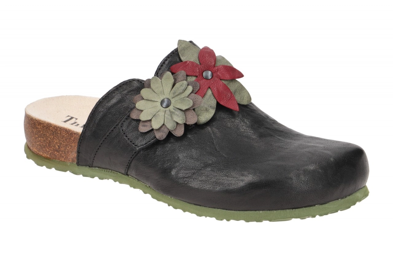 Think! »CAPRA RUSTICO« Clog mit Blüten geschmückt
