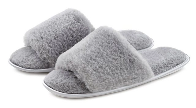 Vivance Hausschuh mit Fellimitat VEGAN