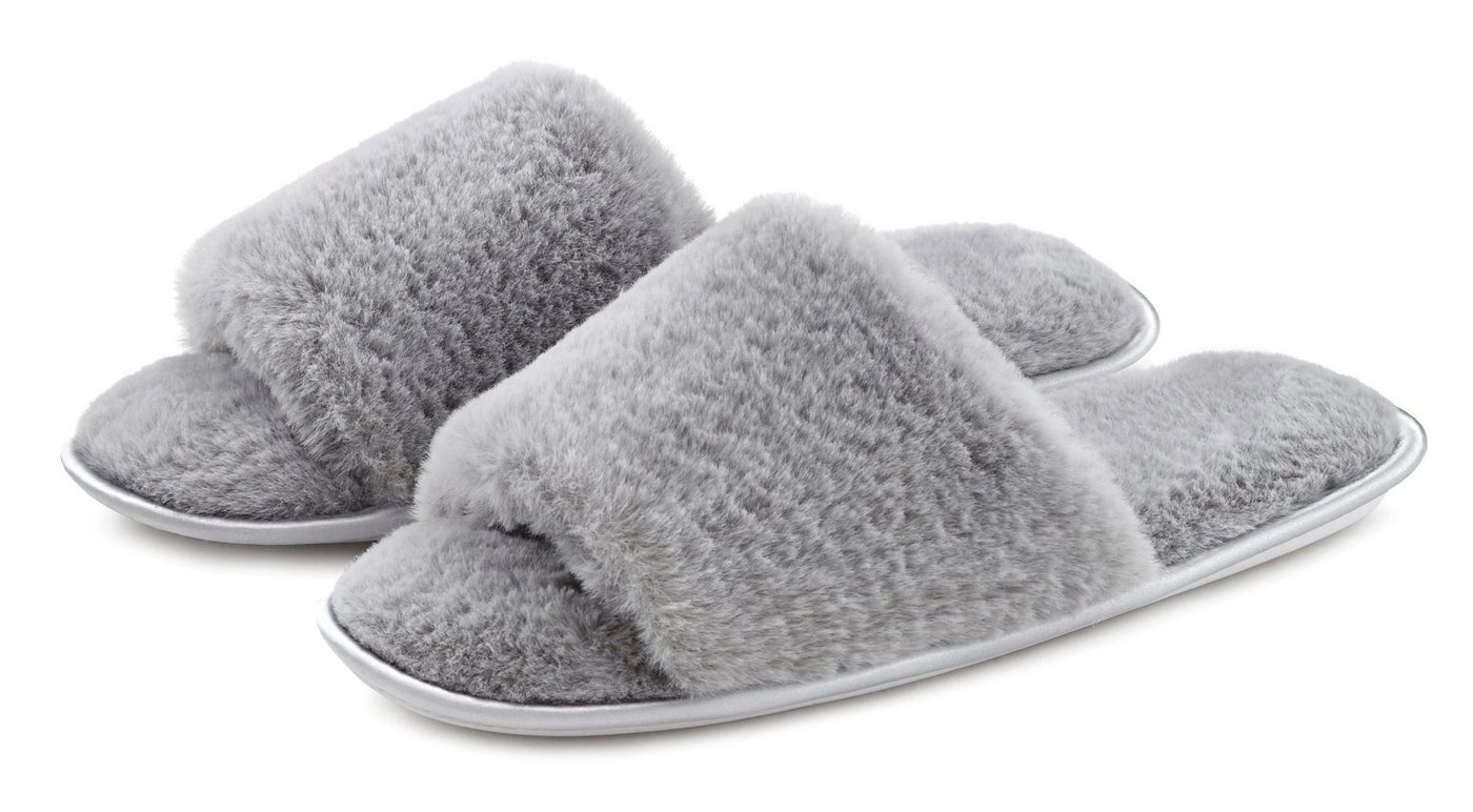 Vivance Hausschuh mit Fellimitat VEGAN