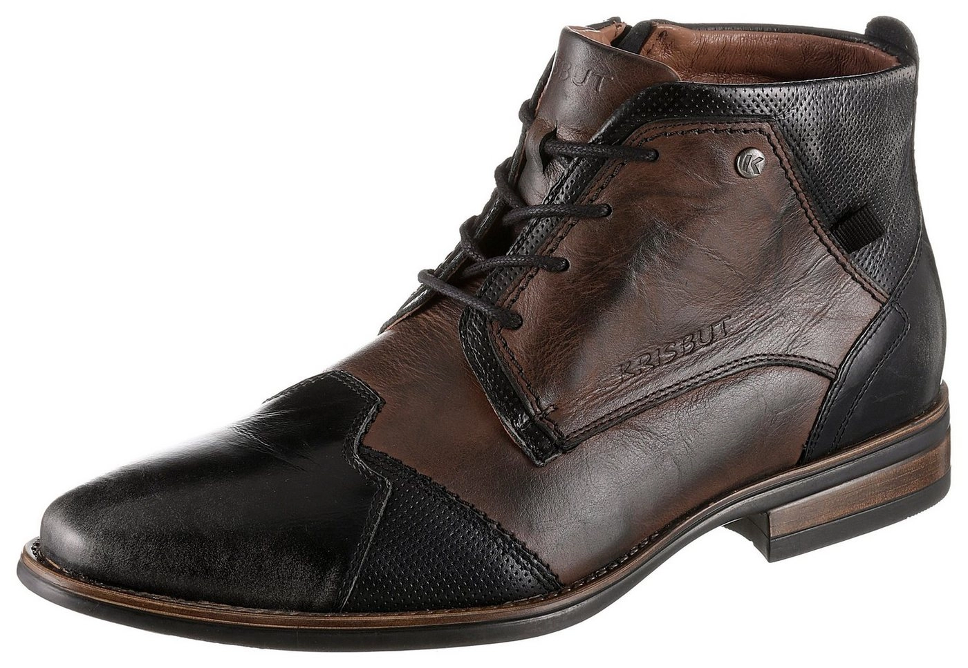 KRISBUT Schnürstiefelette mit Innenreißverschluss