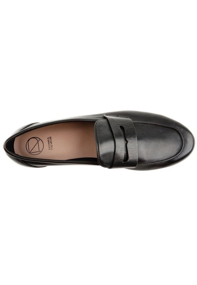 ekonika Slipper aus glattem Naturleder