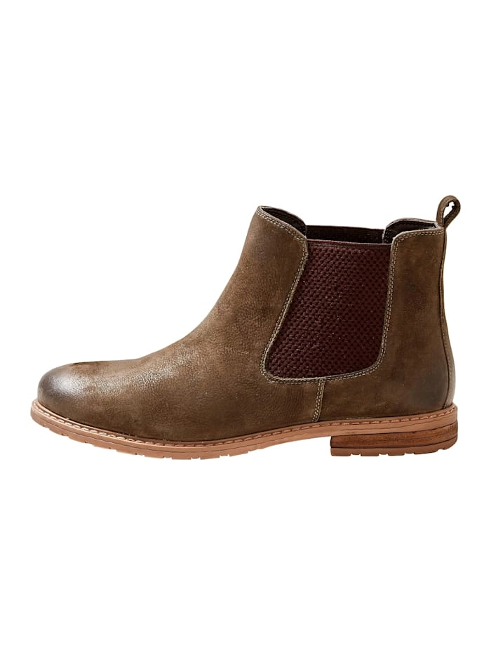 Sheego »Stiefelette« Stiefelette im Chelsea-Look, aus Leder
