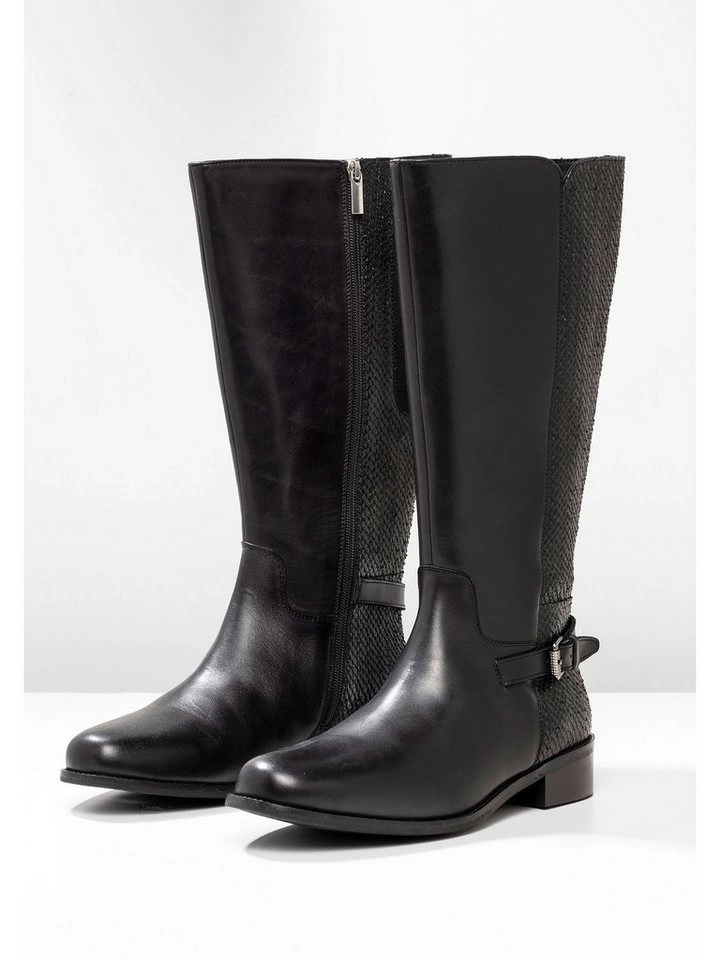 Sheego »Weitschaftstiefel« Weitschaftstiefel mit dekorativen Schnallenbändern