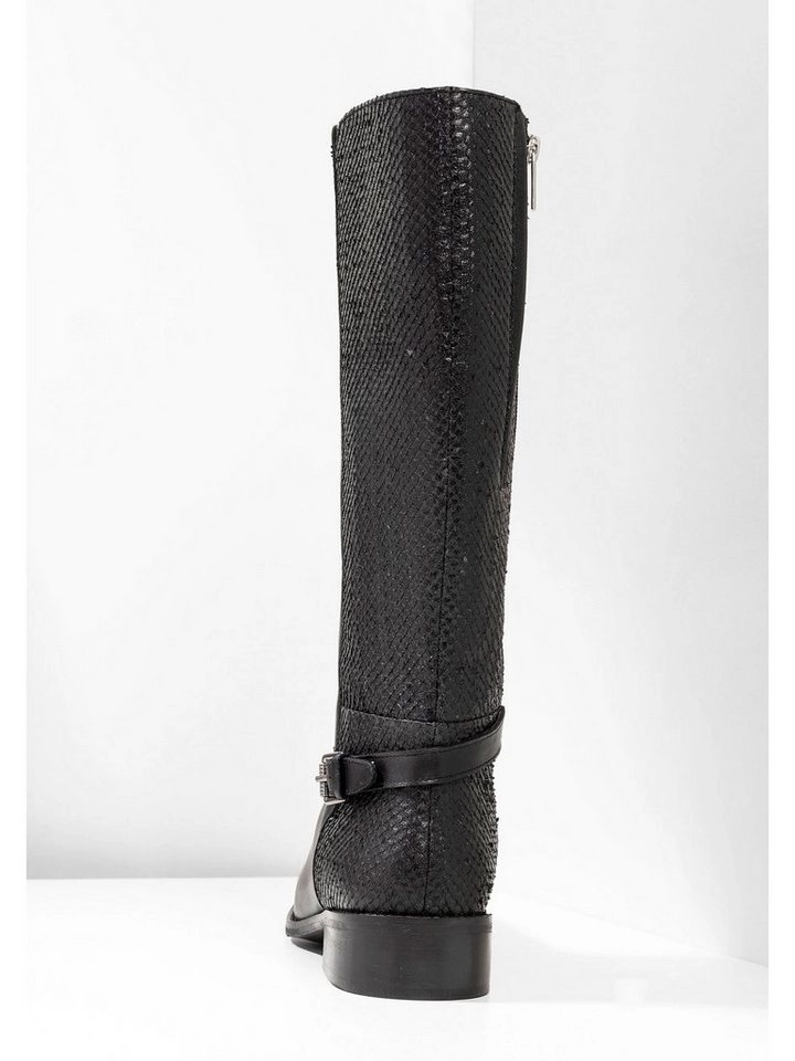 Sheego »Weitschaftstiefel« Weitschaftstiefel mit dekorativen Schnallenbändern