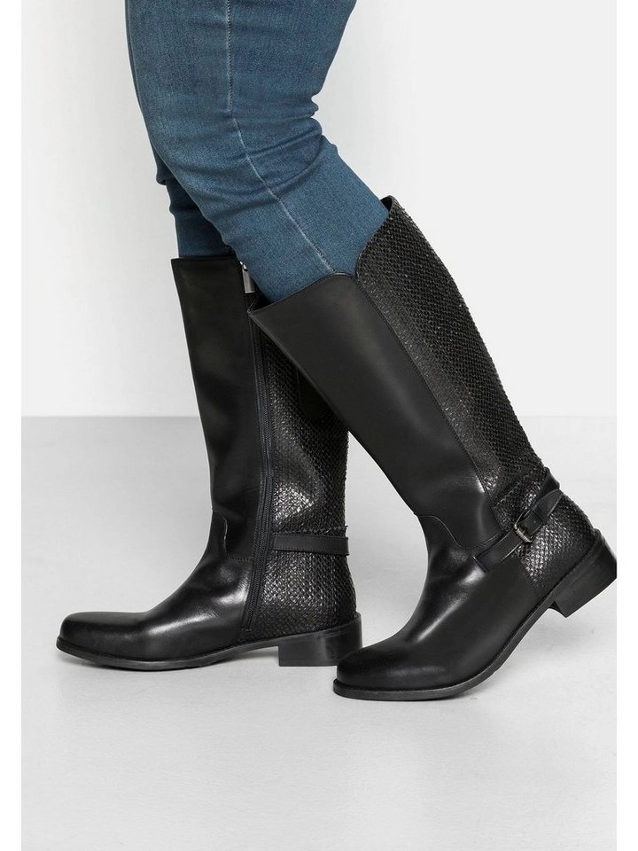 Sheego »Weitschaftstiefel« Weitschaftstiefel mit dekorativen Schnallenbändern
