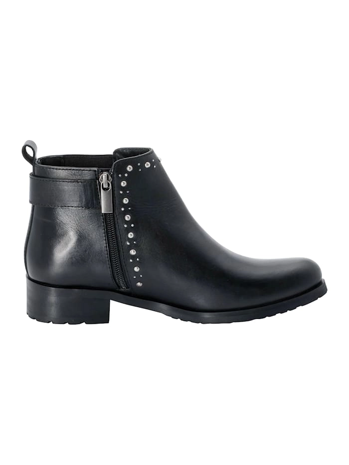 Sheego »Stiefelette« Stiefelette aus Leder, mit Nietenbesätzen