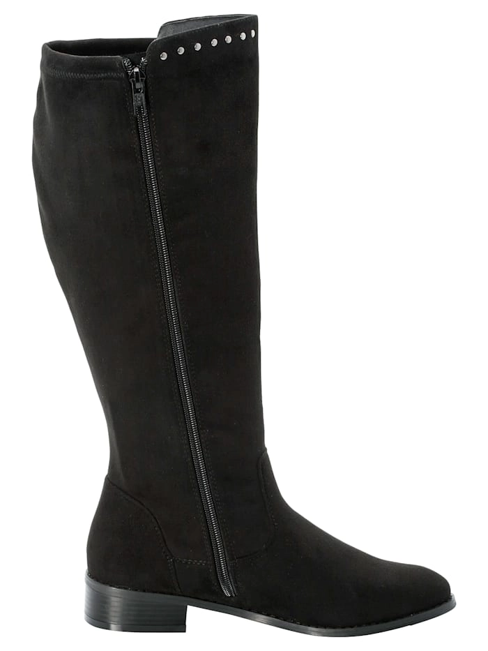 Sheego »Weitschaftstiefel« Weitschaftstiefel mit Zierschnallen und Nieten