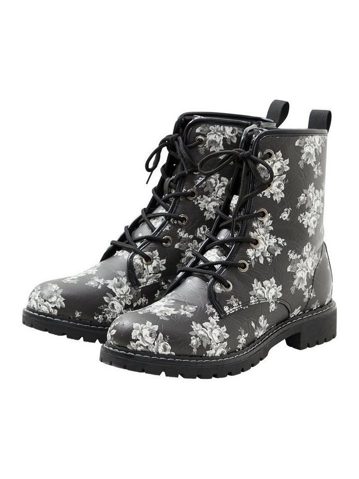 Sheego »Schnürboots« Stiefelette mit leichter Crinkle-Optik