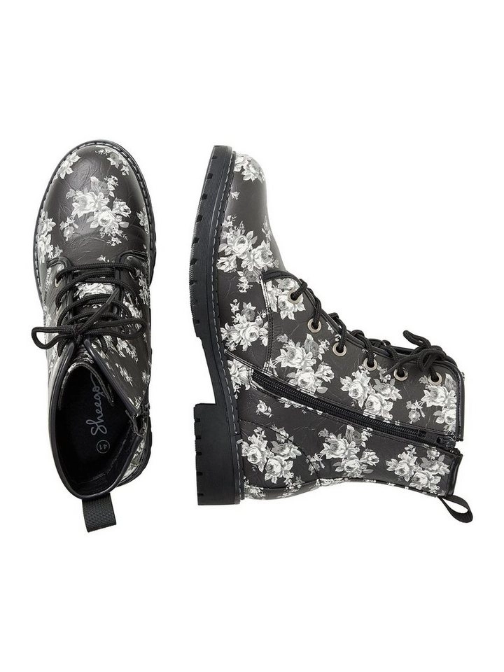Sheego »Schnürboots« Stiefelette mit leichter Crinkle-Optik