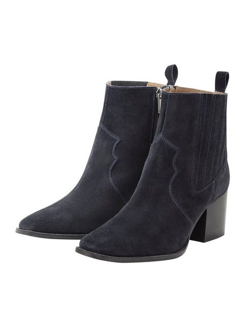 sheego by Joe Browns »Stiefelette« Stiefelette aus echtem Leder, mit Blockabsatz