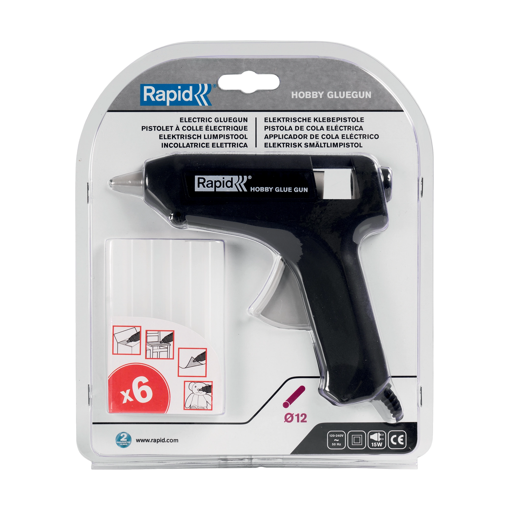 Rapid Klebepistole Hobby inkl. 6 Klebesticks